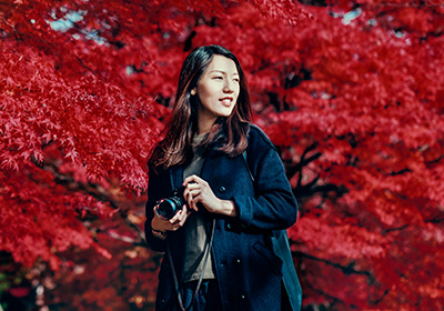 woman with a camera