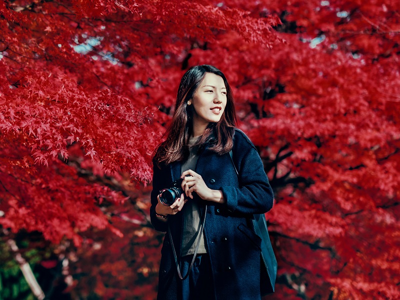 woman with a camera
