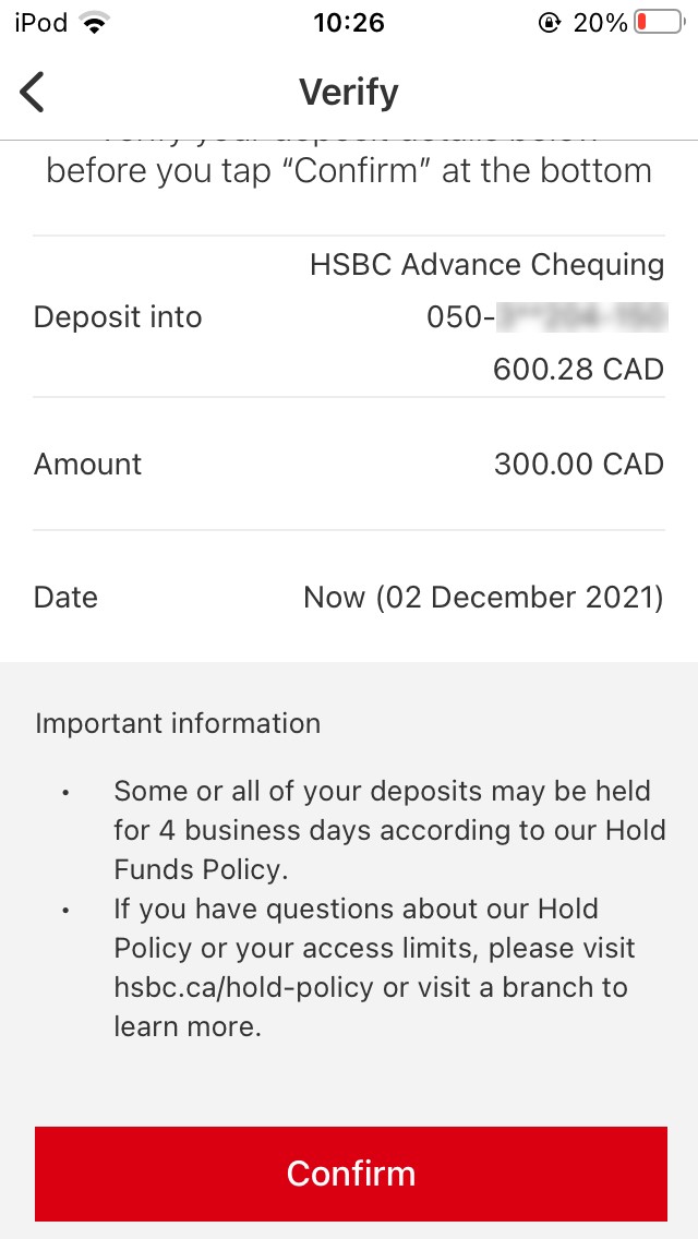 Image reference on how to deposit a cheque: Take a photo of the front of the cheque.